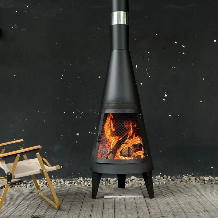 outdoor fireplace